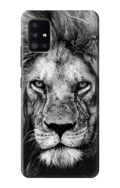 W3372 Lion Face Hard Case and Leather Flip Case For Samsung Galaxy A41