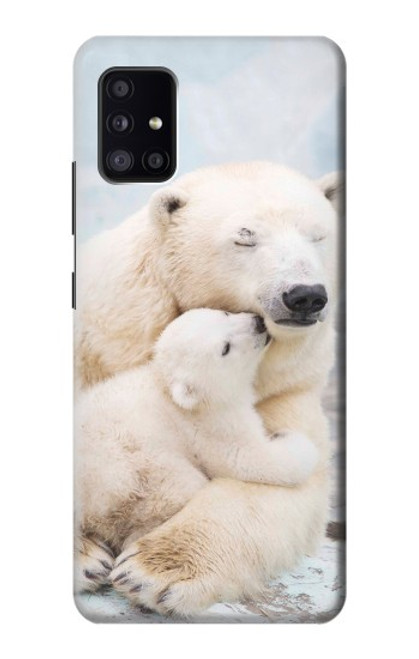 W3373 Polar Bear Hug Family Hard Case and Leather Flip Case For Samsung Galaxy A41