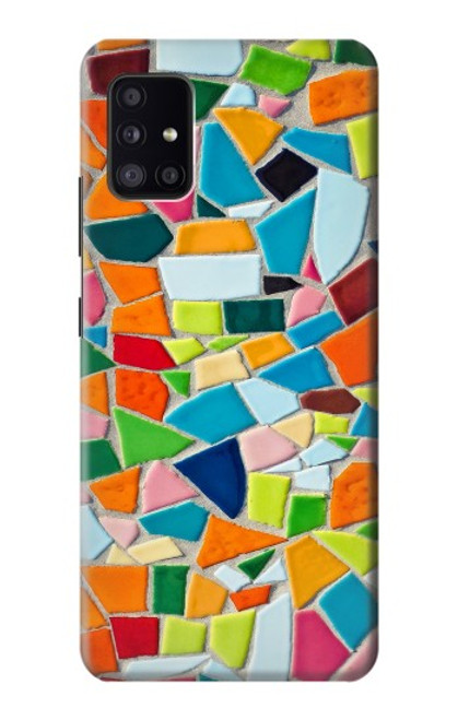 W3391 Abstract Art Mosaic Tiles Graphic Hard Case and Leather Flip Case For Samsung Galaxy A41