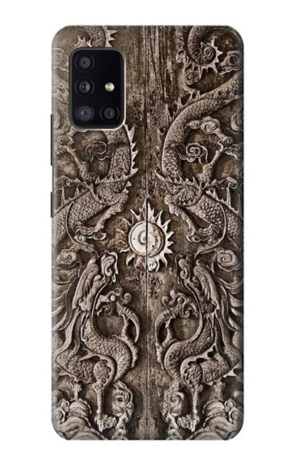 W3395 Dragon Door Hard Case and Leather Flip Case For Samsung Galaxy A41