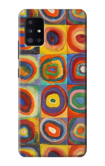 W3409 Squares Concentric Circles Hard Case and Leather Flip Case For Samsung Galaxy A41