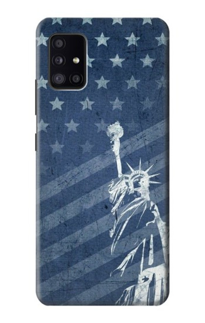 W3450 US Flag Liberty Statue Hard Case and Leather Flip Case For Samsung Galaxy A41