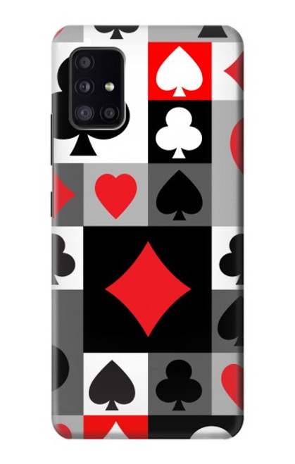 W3463 Poker Card Suit Hard Case and Leather Flip Case For Samsung Galaxy A41