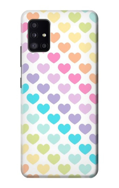 W3499 Colorful Heart Pattern Hard Case and Leather Flip Case For Samsung Galaxy A41