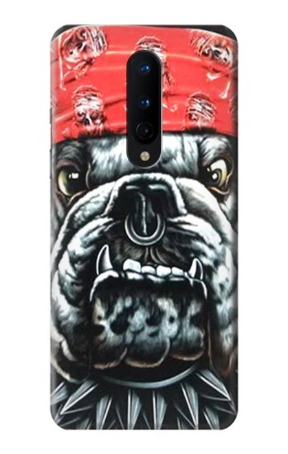 W0100 Bulldog American Football Hard Case and Leather Flip Case For OnePlus 8