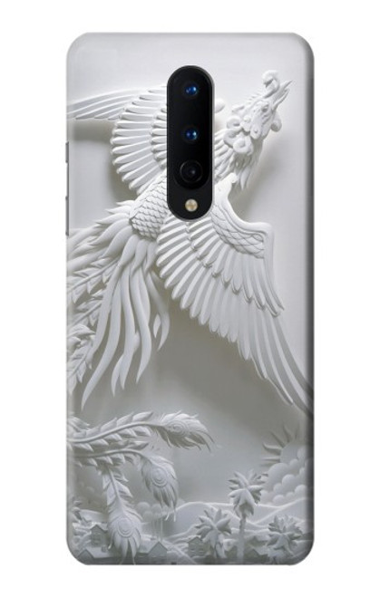 W0516 Phoenix Carving Hard Case and Leather Flip Case For OnePlus 8