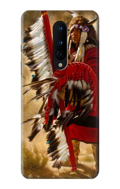 W0817 Red Indian Hard Case and Leather Flip Case For OnePlus 8