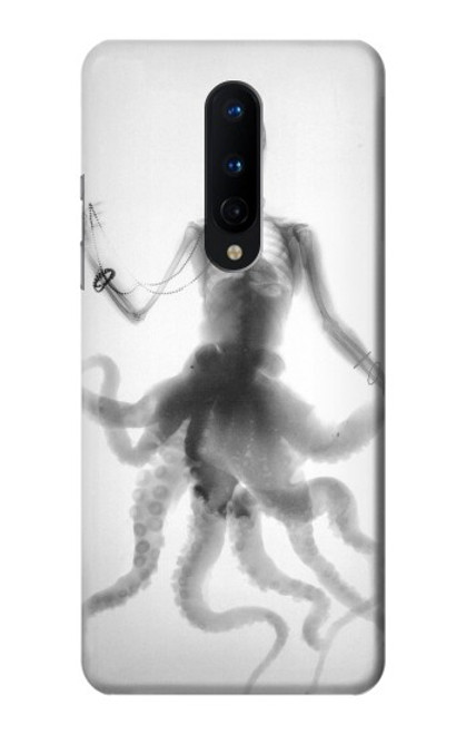 W1432 Skull Octopus X-ray Hard Case and Leather Flip Case For OnePlus 8