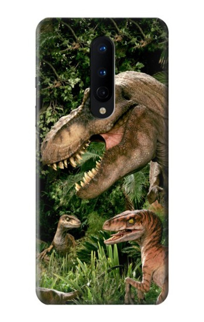 W1452 Trex Raptor Dinosaur Hard Case and Leather Flip Case For OnePlus 8