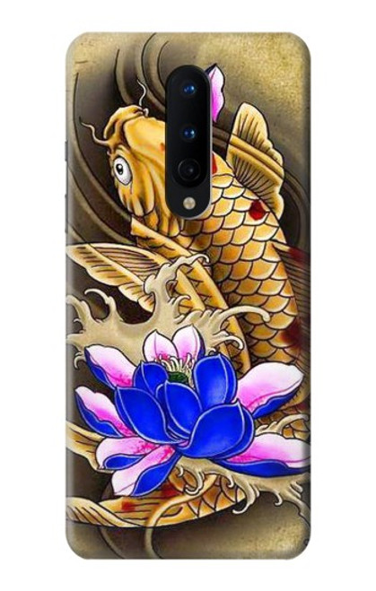 W1604 Carp Koi Fish Japanese Tattoo Hard Case and Leather Flip Case For OnePlus 8