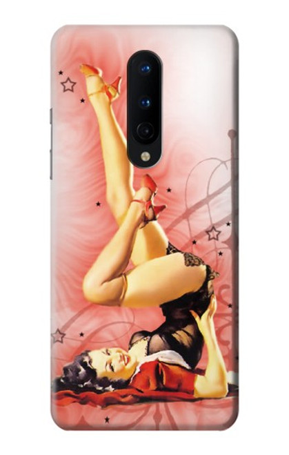 W1669 Pinup Girl Vintage Hard Case and Leather Flip Case For OnePlus 8