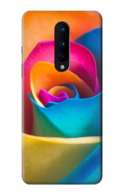 W1671 Rainbow Colorful Rose Hard Case and Leather Flip Case For OnePlus 8