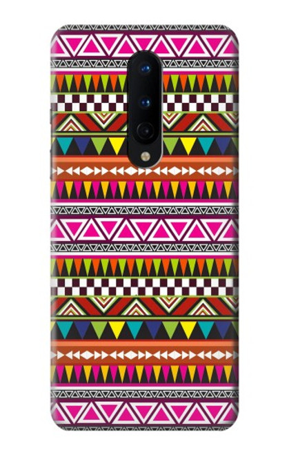 W2292 Aztec Tribal Pattern Hard Case and Leather Flip Case For OnePlus 8