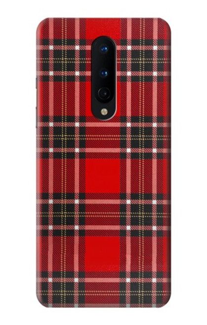 W2374 Tartan Red Pattern Hard Case and Leather Flip Case For OnePlus 8