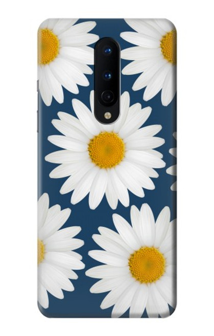 W3009 Daisy Blue Hard Case and Leather Flip Case For OnePlus 8