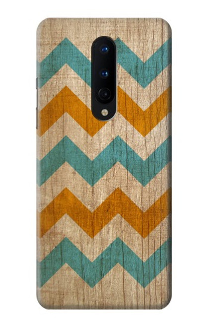 W3033 Vintage Wood Chevron Graphic Printed Hard Case and Leather Flip Case For OnePlus 8