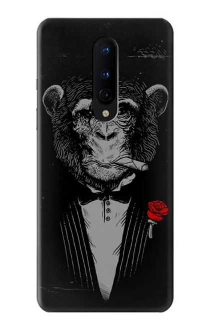 W3167 Funny Monkey God Father Hard Case and Leather Flip Case For OnePlus 8