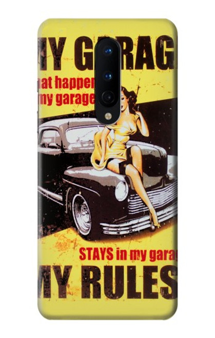 W3198 My Garage Pinup Girl Hard Case and Leather Flip Case For OnePlus 8