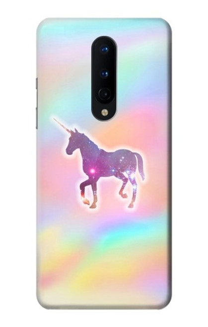 W3203 Rainbow Unicorn Hard Case and Leather Flip Case For OnePlus 8