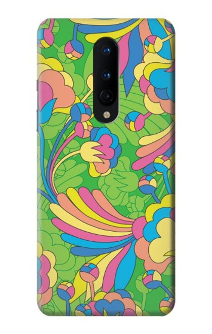 W3273 Flower Line Art Pattern Hard Case and Leather Flip Case For OnePlus 8