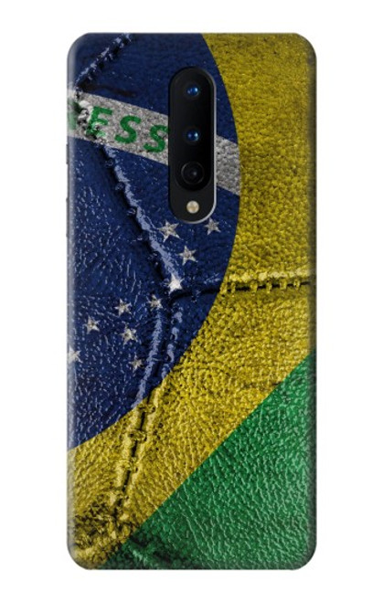 W3297 Brazil Flag Vintage Football Graphic Hard Case and Leather Flip Case For OnePlus 8