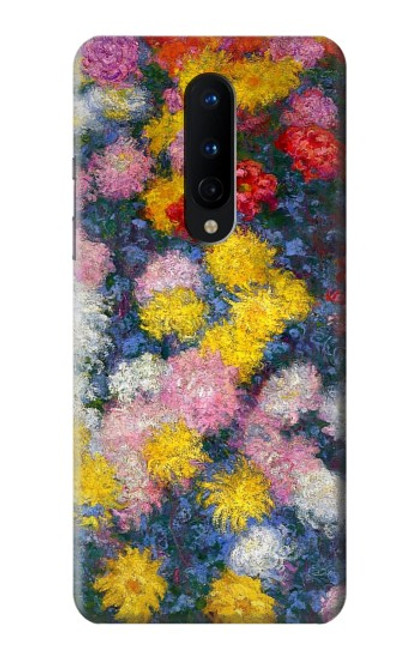 W3342 Claude Monet Chrysanthemums Hard Case and Leather Flip Case For OnePlus 8