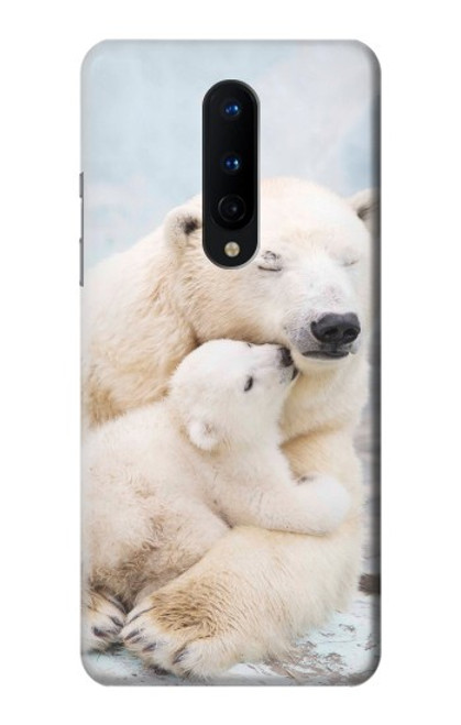 W3373 Polar Bear Hug Family Hard Case and Leather Flip Case For OnePlus 8