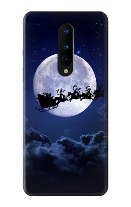 W3508 Xmas Santa Moon Hard Case and Leather Flip Case For OnePlus 8