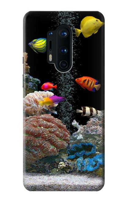 W0226 Aquarium Hard Case and Leather Flip Case For OnePlus 8 Pro