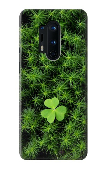 W0358 Clover Lucky Leaf Hard Case and Leather Flip Case For OnePlus 8 Pro