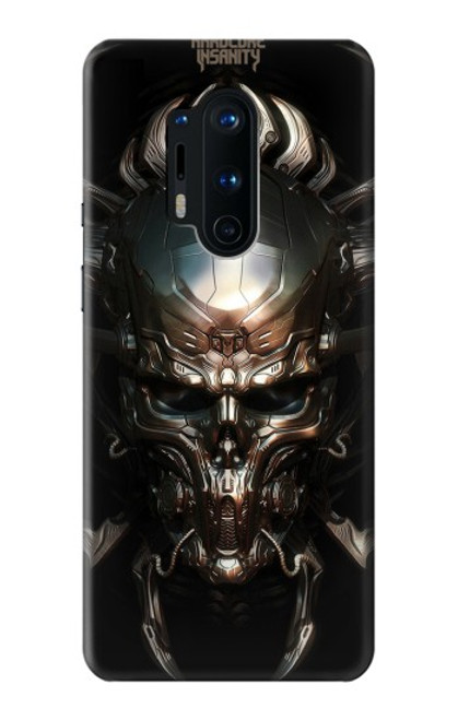 W1027 Hardcore Metal Skull Hard Case and Leather Flip Case For OnePlus 8 Pro