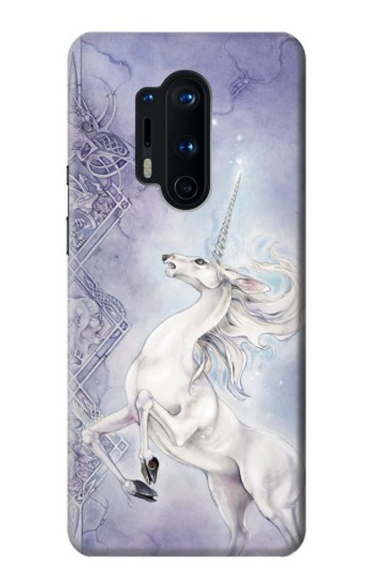 W1134 White Horse Unicorn Hard Case and Leather Flip Case For OnePlus 8 Pro