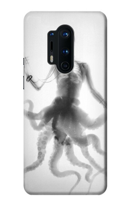 W1432 Skull Octopus X-ray Hard Case and Leather Flip Case For OnePlus 8 Pro