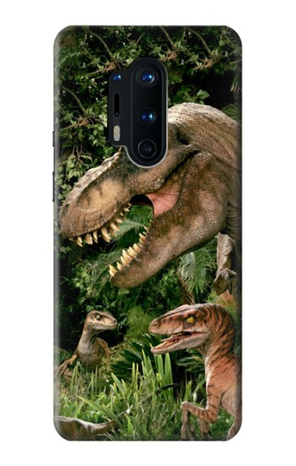 W1452 Trex Raptor Dinosaur Hard Case and Leather Flip Case For OnePlus 8 Pro