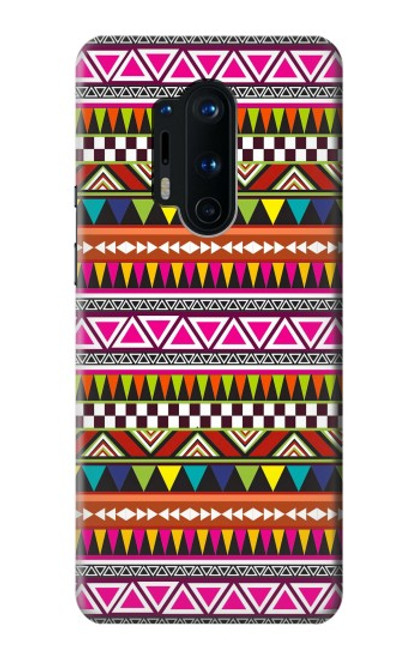 W2292 Aztec Tribal Pattern Hard Case and Leather Flip Case For OnePlus 8 Pro