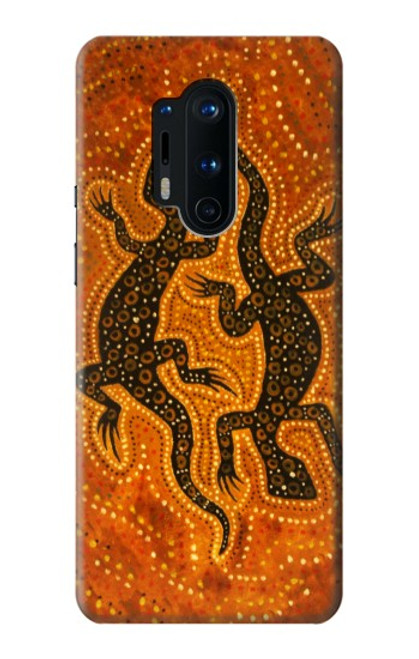 W2901 Lizard Aboriginal Art Hard Case and Leather Flip Case For OnePlus 8 Pro