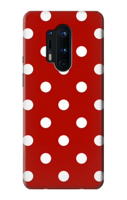 W2951 Red Polka Dots Hard Case and Leather Flip Case For OnePlus 8 Pro