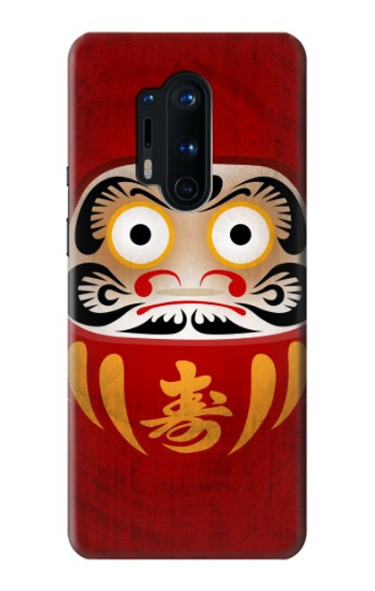 W3023 Japan Good Luck Daruma Doll Hard Case and Leather Flip Case For OnePlus 8 Pro