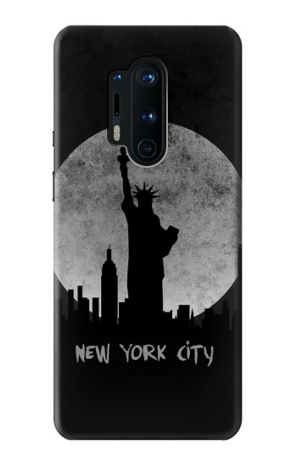 W3097 New York City Hard Case and Leather Flip Case For OnePlus 8 Pro