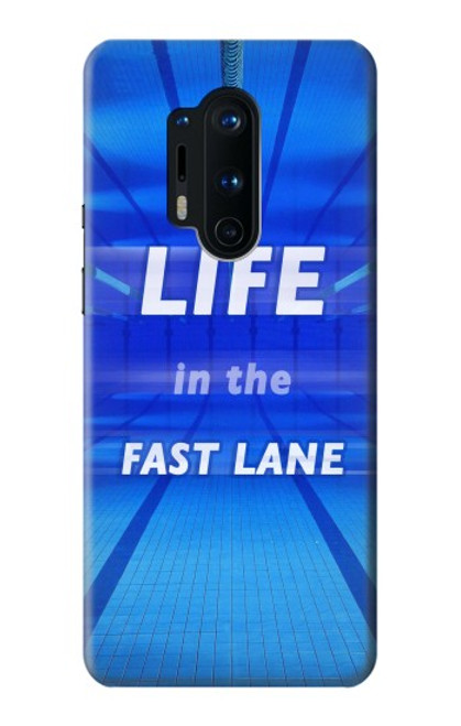 W3136 Life in the Fast Lane Swimming Pool Hard Case and Leather Flip Case For OnePlus 8 Pro