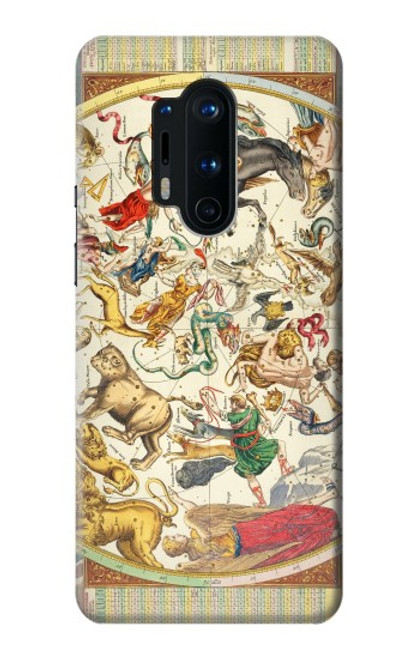 W3145 Antique Constellation Star Sky Map Hard Case and Leather Flip Case For OnePlus 8 Pro