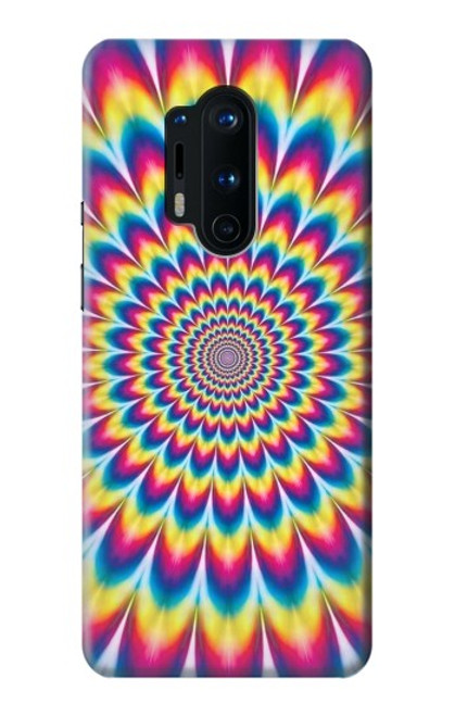 W3162 Colorful Psychedelic Hard Case and Leather Flip Case For OnePlus 8 Pro