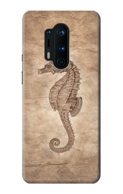 W3214 Seahorse Skeleton Fossil Hard Case and Leather Flip Case For OnePlus 8 Pro