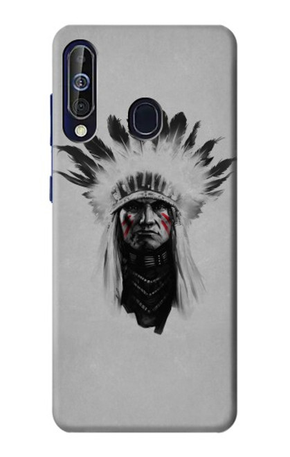 W0451 Indian Chief Hard Case and Leather Flip Case For Samsung Galaxy A60