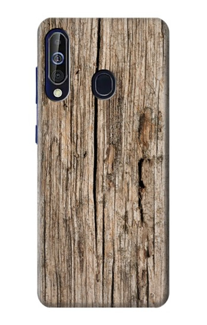 W0600 Wood Graphic Printed Hard Case and Leather Flip Case For Samsung Galaxy A60