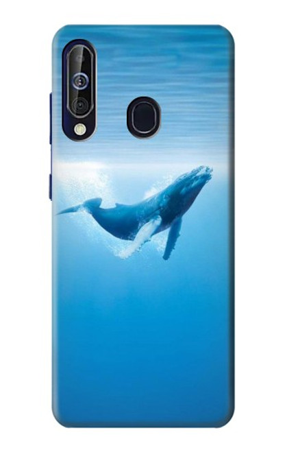 W0843 Blue Whale Hard Case and Leather Flip Case For Samsung Galaxy A60