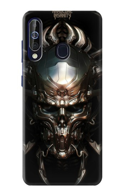 W1027 Hardcore Metal Skull Hard Case and Leather Flip Case For Samsung Galaxy A60