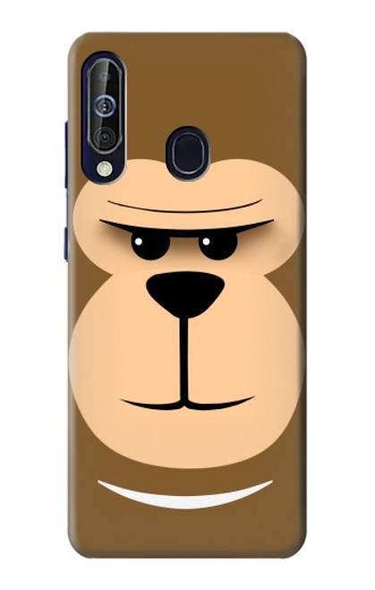 W2721 Cute Grumpy Monkey Cartoon Hard Case and Leather Flip Case For Samsung Galaxy A60