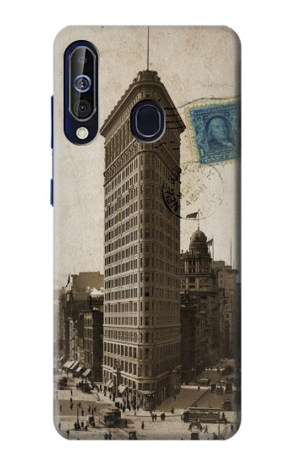 W2832 New York 1903 Flatiron Building Postcard Hard Case and Leather Flip Case For Samsung Galaxy A60