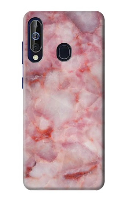 W2843 Pink Marble Texture Hard Case and Leather Flip Case For Samsung Galaxy A60